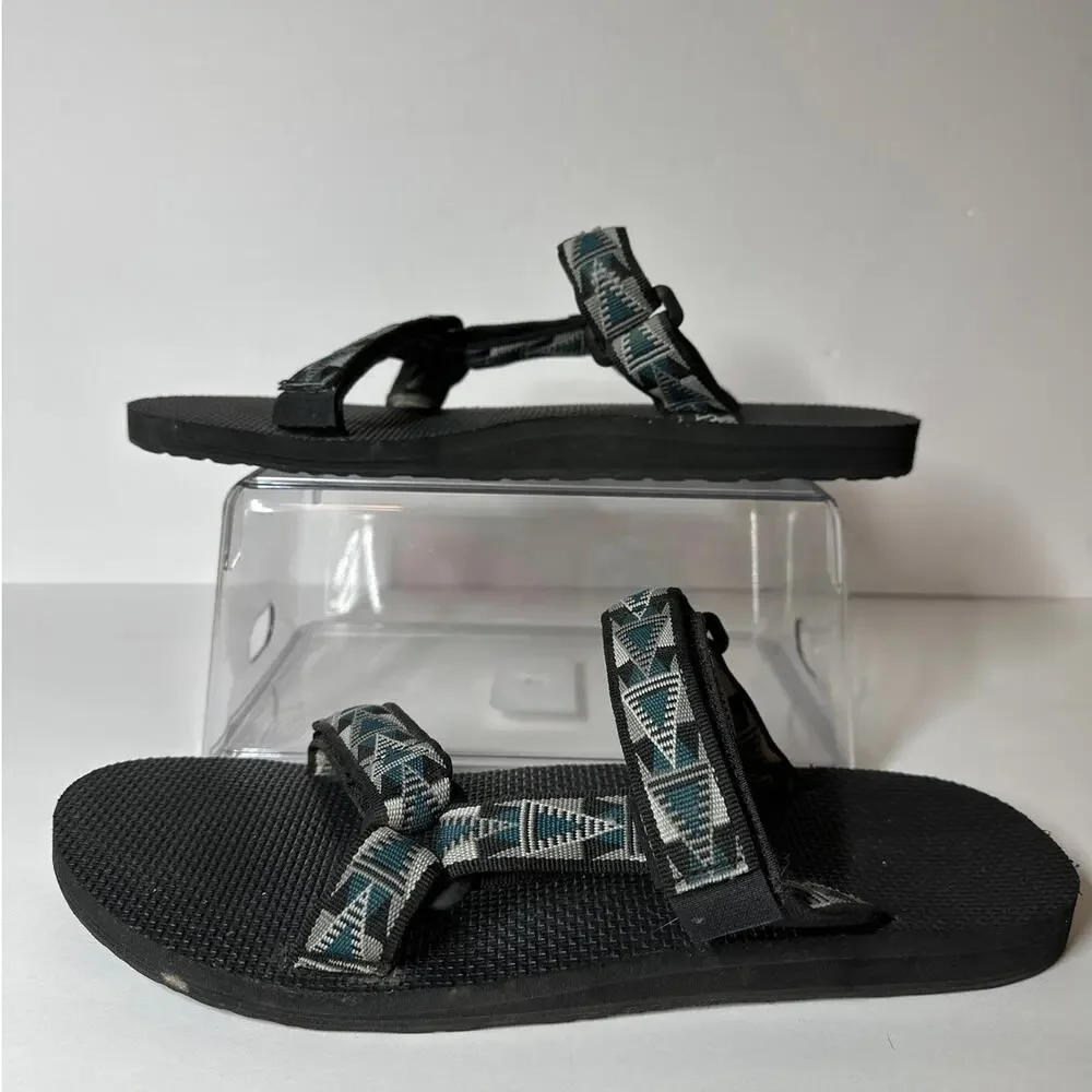 Teva Men's Original Universal Sandals Peaks Black Size 12 Summer Hiking Comfort